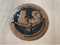 Laser-Engraved Coasters for Costumiers' Fantasy Masquerade Ball 2023