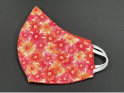 Handmade Reversable Facemask - Floral Orange