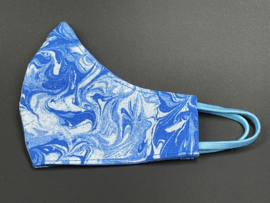 Handmade Reversable Facemask - Marble Blue Handmade Reversable Facemask - Marble Blue