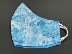Handmade Reversable Facemask - Blue Hibiscus