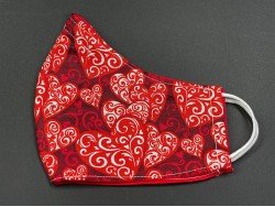 Handmade Reversable Facemask - Floral Hearts