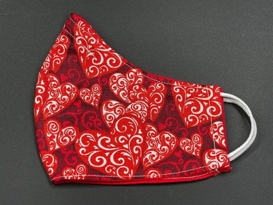 Handmade Reversable Facemask - Floral Hearts Handmade Reversable Facemask - Floral Hearts
