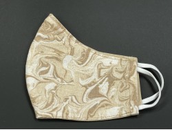 Handmade Reversable Facemask - Marble Caramel