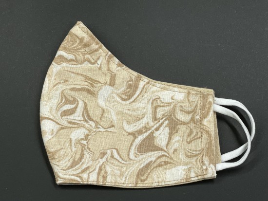 Handmade Reversable Facemask - Marble Caramel Handmade Reversable Facemask - Marble Caramel