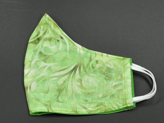 Handmade Reversable Facemask - Lime Green Swirl Handmade Reversable Facemask - Lime Green Swirl