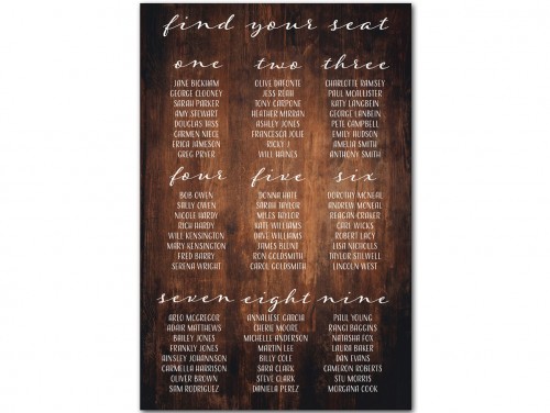 Personalised Welcome Signs & Seating Plans